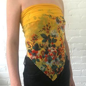 Yellow Floral Scarf